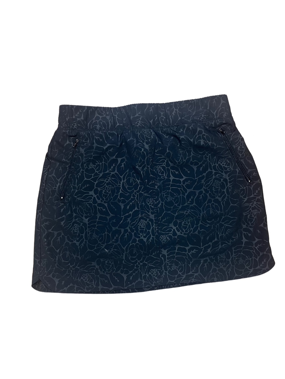 Orvis Womens Black Rose Enbossed  Pull-on Skort Size Medium